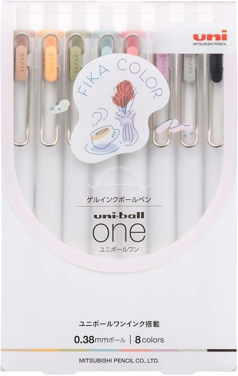 Zestaw długopisów żelowych uni-ball One Fika Color | 0,38 mm