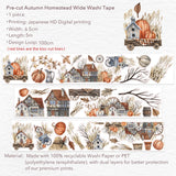 Taśma Washi Pre-Cut | Jesienna posiadłość