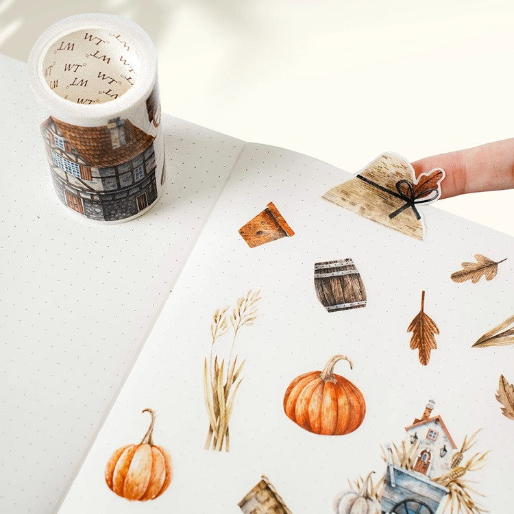 Taśma Washi Pre-Cut | Jesienna posiadłość