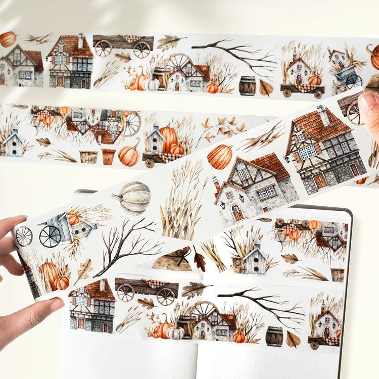 Taśma Washi Pre-Cut | Jesienna posiadłość