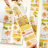 Taśma Washi Pre-Cut | Złota jesień