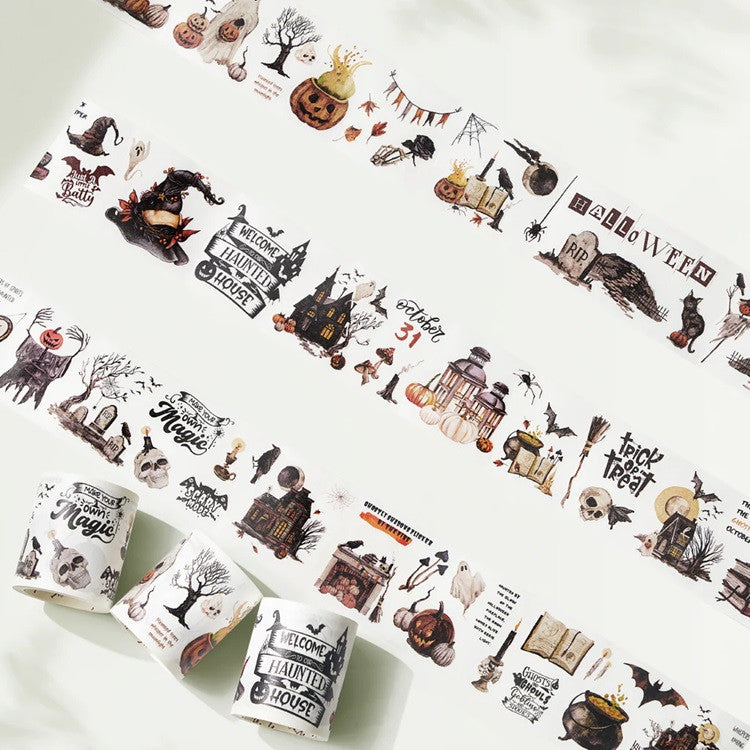 Zestaw naklejek w taśmie Washi | Nawiedzony dom
