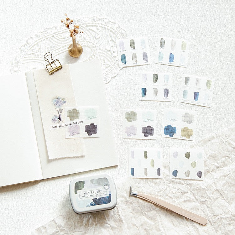 Zestaw naklejek Mini Tin Palette Watercolor| 06