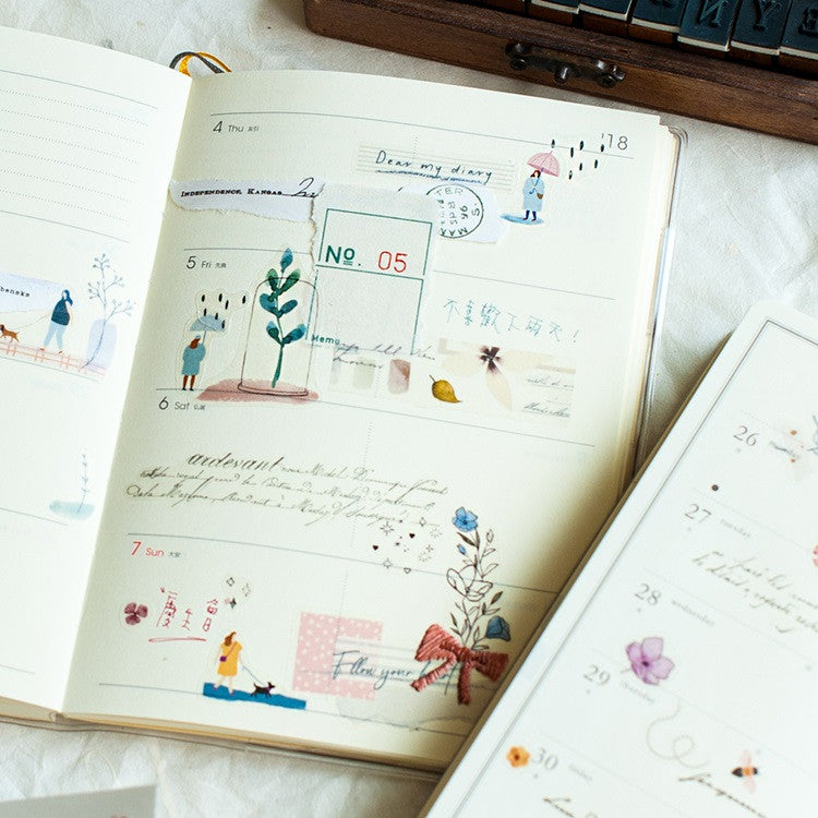 Książeczka z naklejkami washi | Dziewczyny w ogrodzie