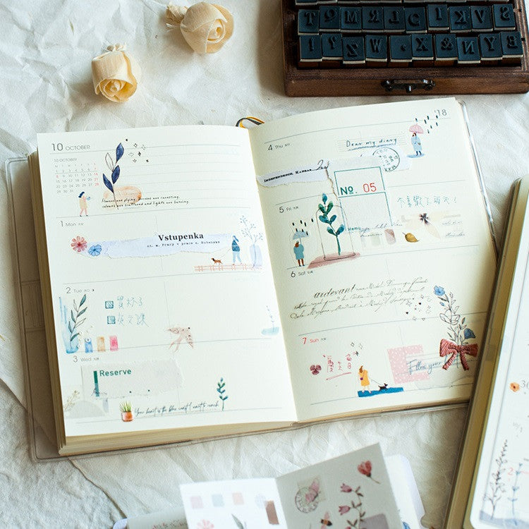 Książeczka z naklejkami washi | Dziewczyny w ogrodzie