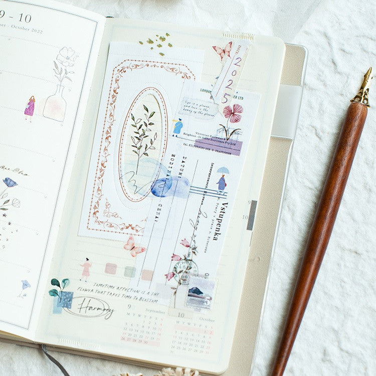 Książeczka z naklejkami washi | Dziewczyny w ogrodzie