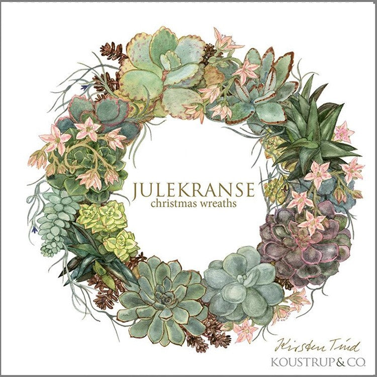 Zestaw pocztówek kwadratowych | Świąteczne wianki