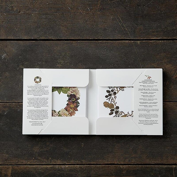 Zestaw pocztówek kwadratowych | Świąteczne wianki