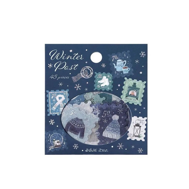 Zestaw naklejek Znaczki | Zima