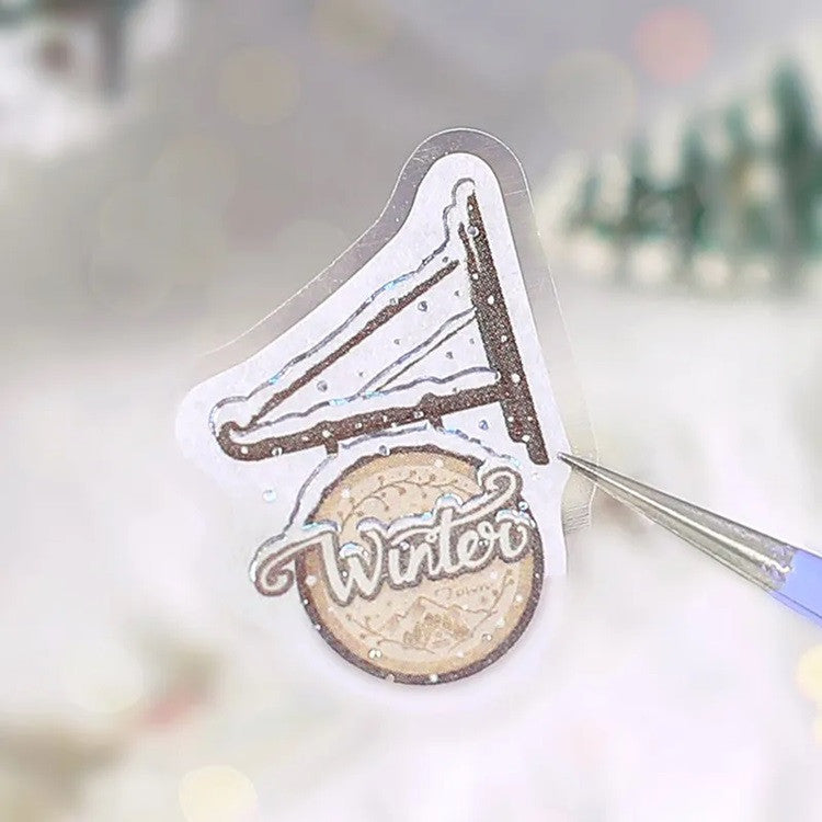 Zestaw naklejek | Śnieżne miasteczko