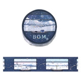 Taśma dekoracyjna Washi | Śnieżny widok z pociągu