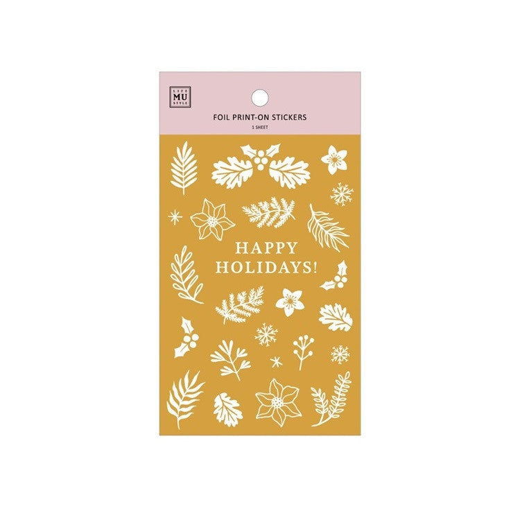 Naklejki transferowe złote | Świąteczne rośliny