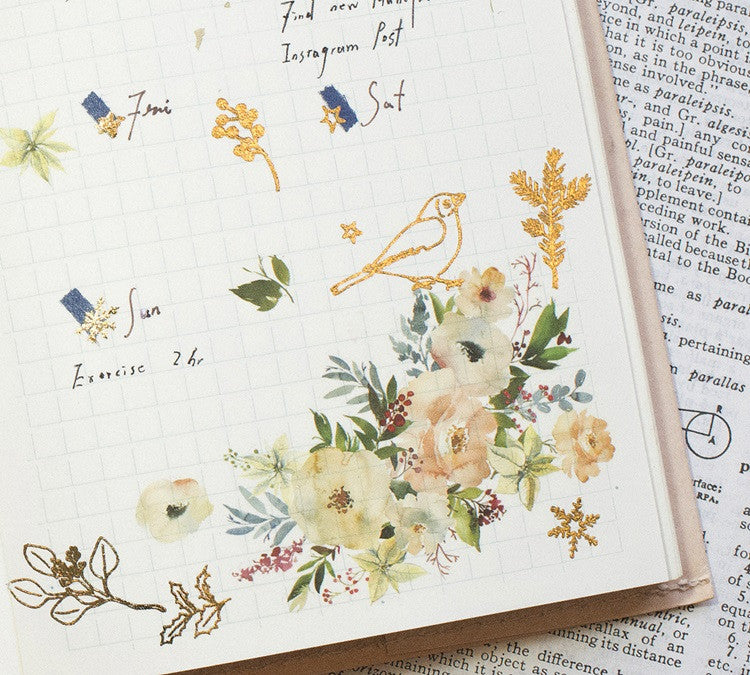 Naklejki transferowe złote | All is Bright