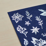 Naklejki transferowe srebrne | Zimowe życzenia