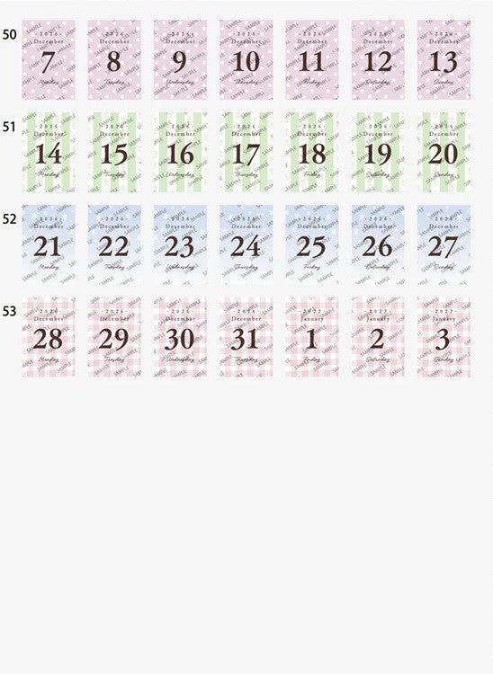 Kalendarz dzienny himekuri 2026 | Awairo