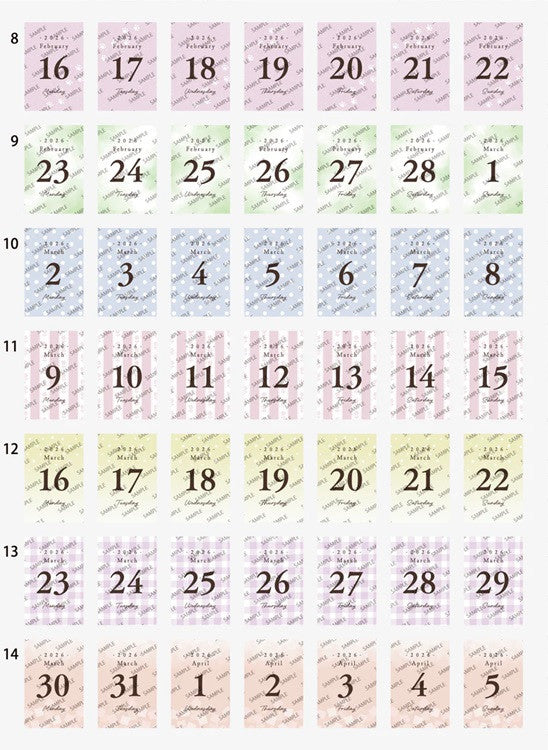 Kalendarz dzienny himekuri 2026 | Awairo