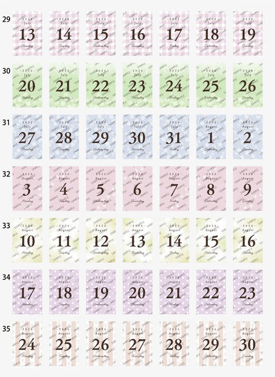 Kalendarz dzienny himekuri 2026 | Awairo