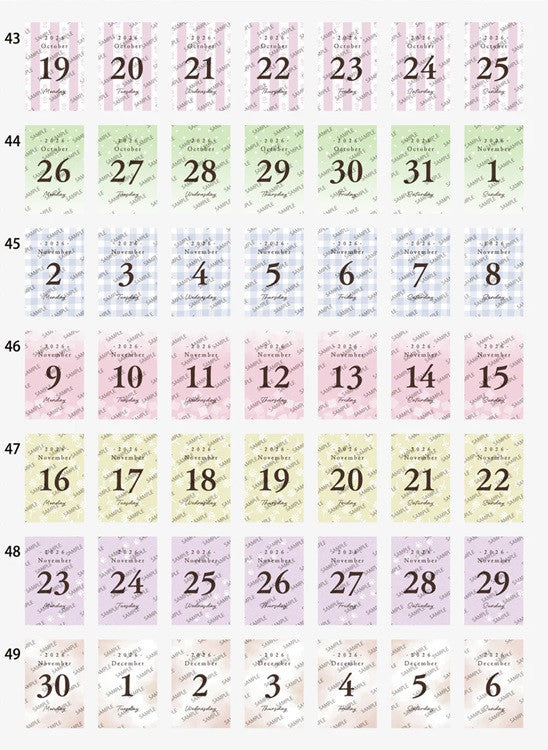 Kalendarz dzienny himekuri 2026 | Awairo