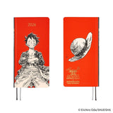 Kalendarz tygodniowy 2026 Hobonichi Techo Weeks | One Piece: Straw Hat Luffy (Red) | Edycja angielska