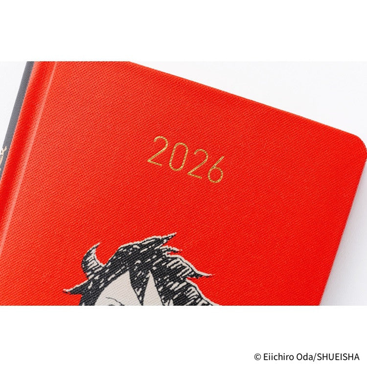 Kalendarz tygodniowy 2026 Hobonichi Techo Weeks | One Piece: Straw Hat Luffy (Red) | Edycja angielska