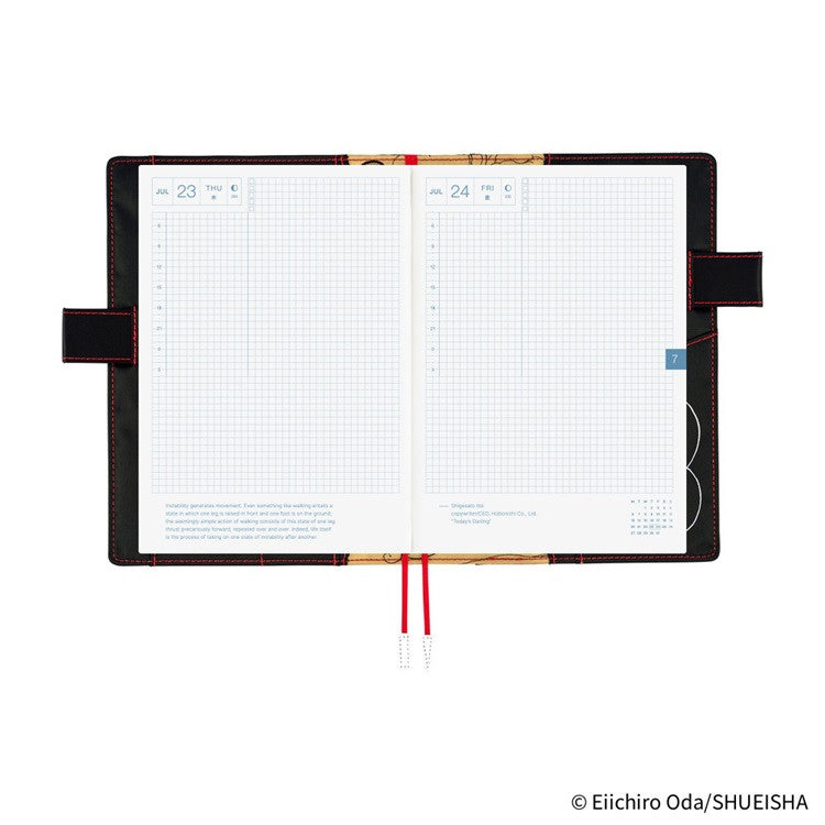 Okładka na kalendarz Hobonichi Techo A5 | One Piece: Straw Hat Luffy (Black)