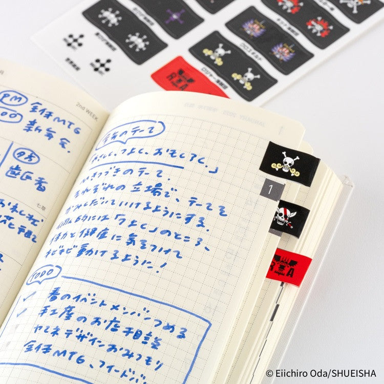 Naklejki indeksujące Hobonichi | One Piece: Pirate Flag