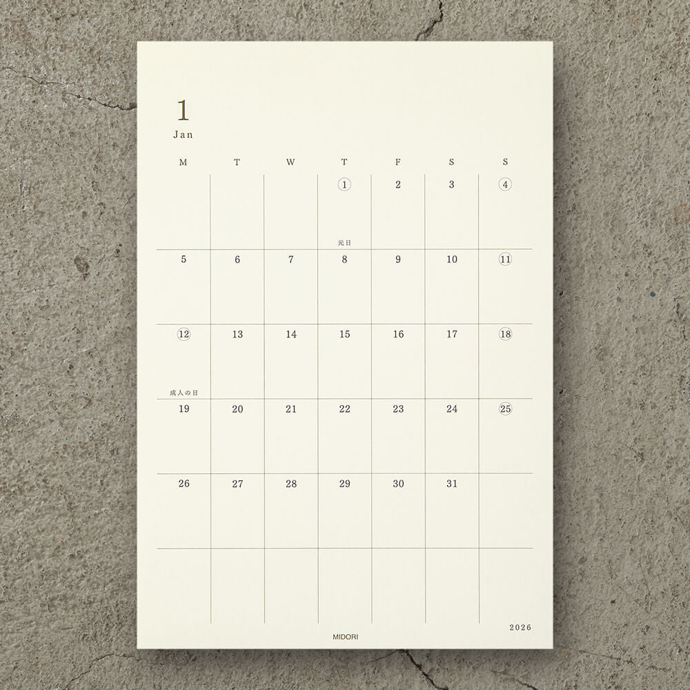 Naklejki z kalendarzem 2026 MD Paper | L