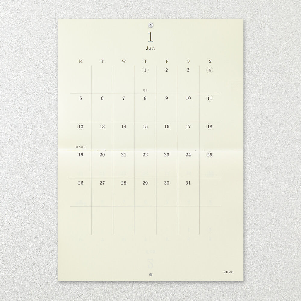 Kalendarz na ścianę MD Wall-Hanging 2026 | A3