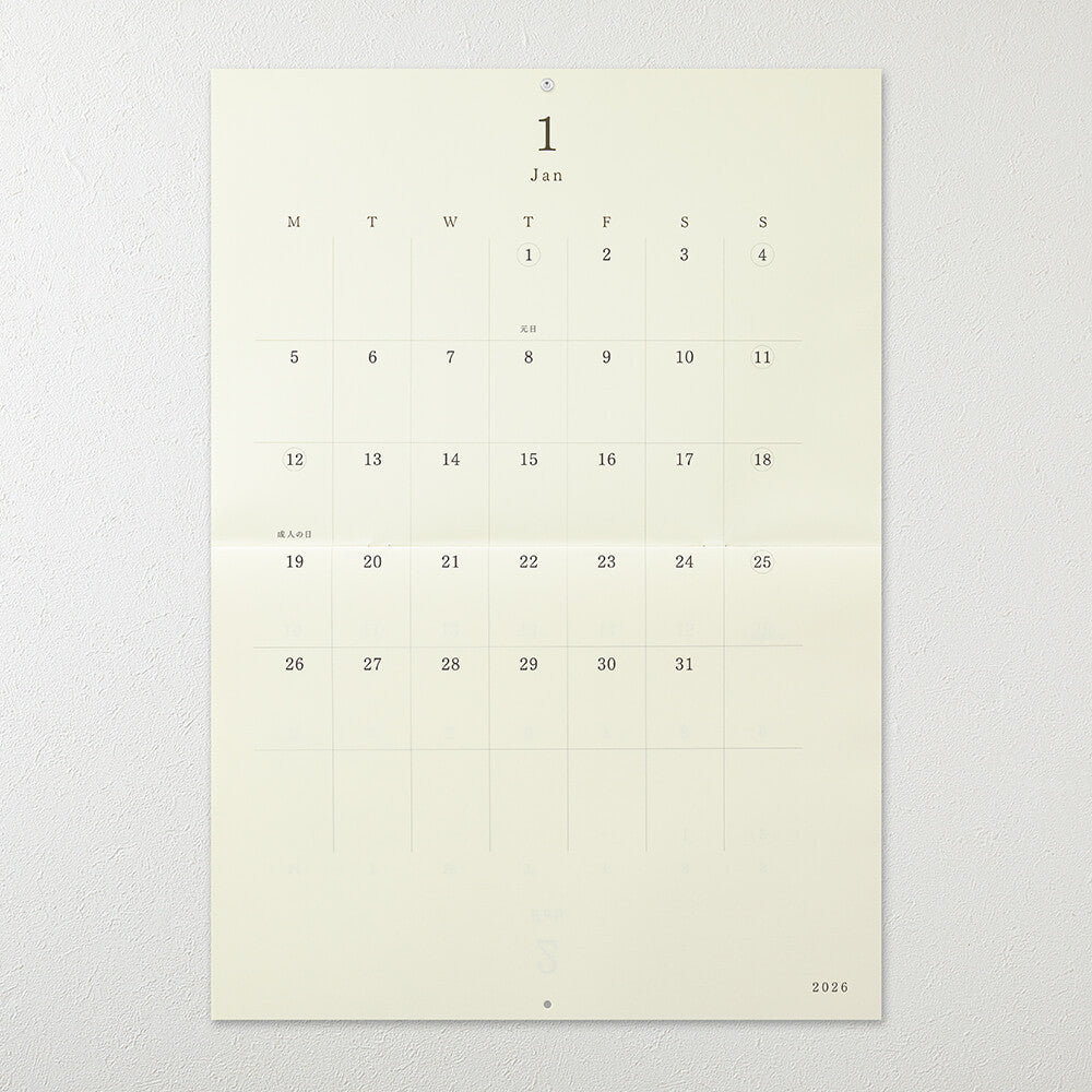 Kalendarz na ścianę MD Wall-Hanging 2026 | A2