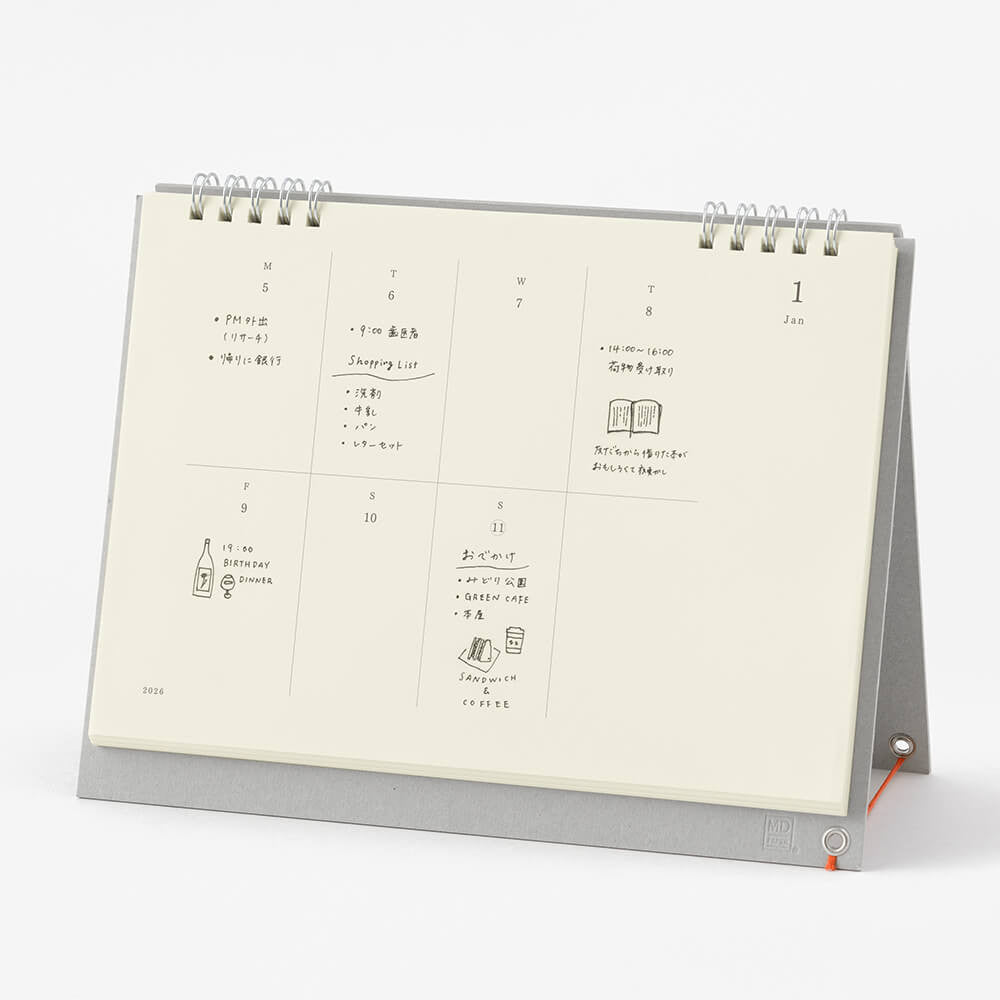 Kalendarz tygodniowy na biurko 2026 MD Paper