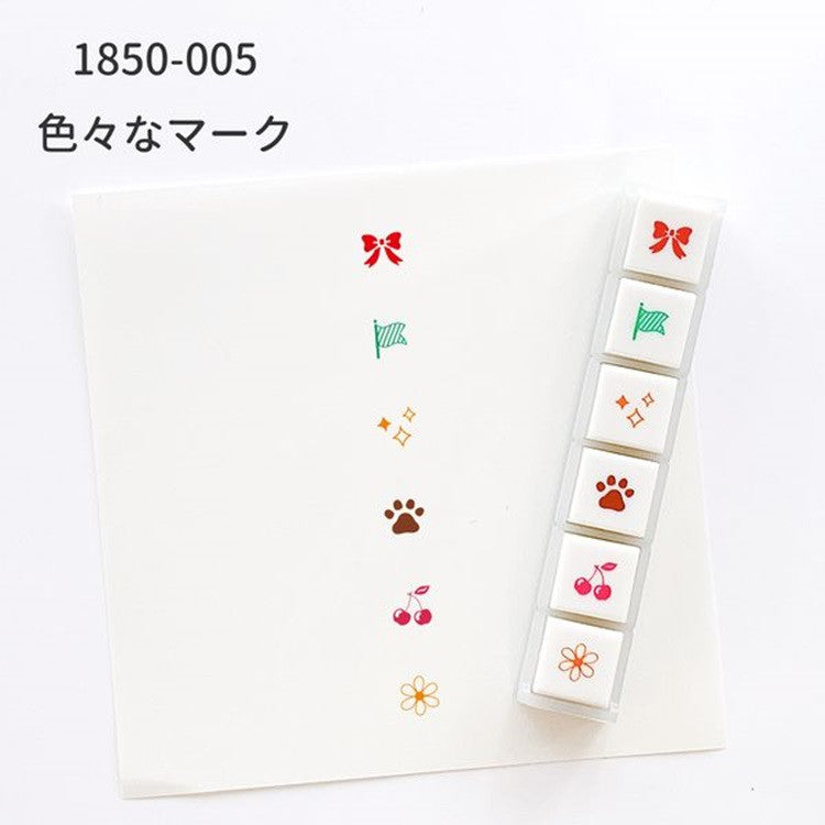 Zestaw pieczątek Pochitto6 | Różne znaczki