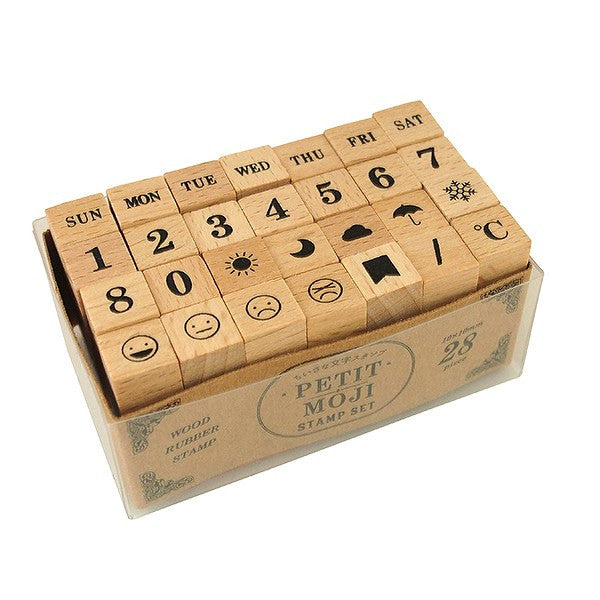 Zestaw pieczątek drewnianych | Tydzień
