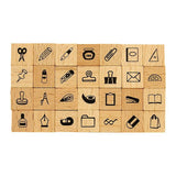 Zestaw pieczątek drewnianych | Artykuły papiernicze