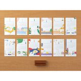 Kalendarz miesięczny na biurko Midori 2026 | Psy