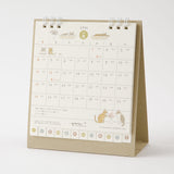 Kalendarz miesięczny na biurko 2026 Midori | Koty S