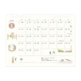 Kalendarz miesięczny na biurko 2026 Midori | Koty M