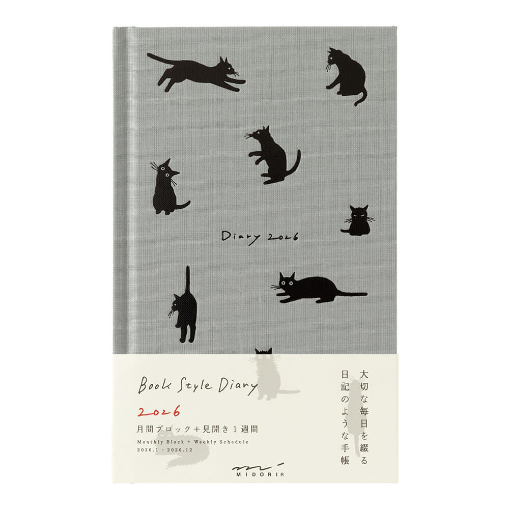 Kalendarz Midori Diary Book Type B6 2026 | Szary kot