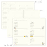 Kalendarz Midori Diary Book Type B6 2026 | Żółty z psem