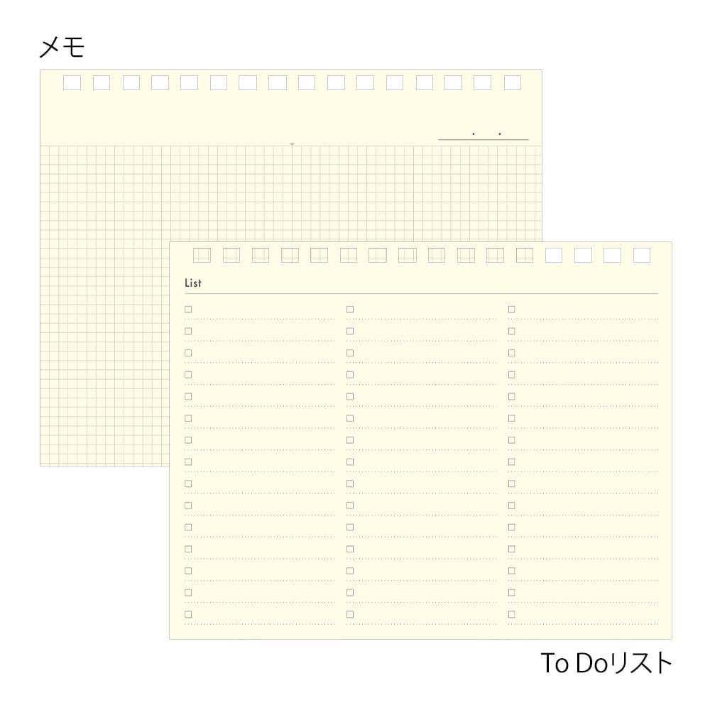 Kalendarz miesięczny Midori +Stand Diary B6 2026 | Beżowy