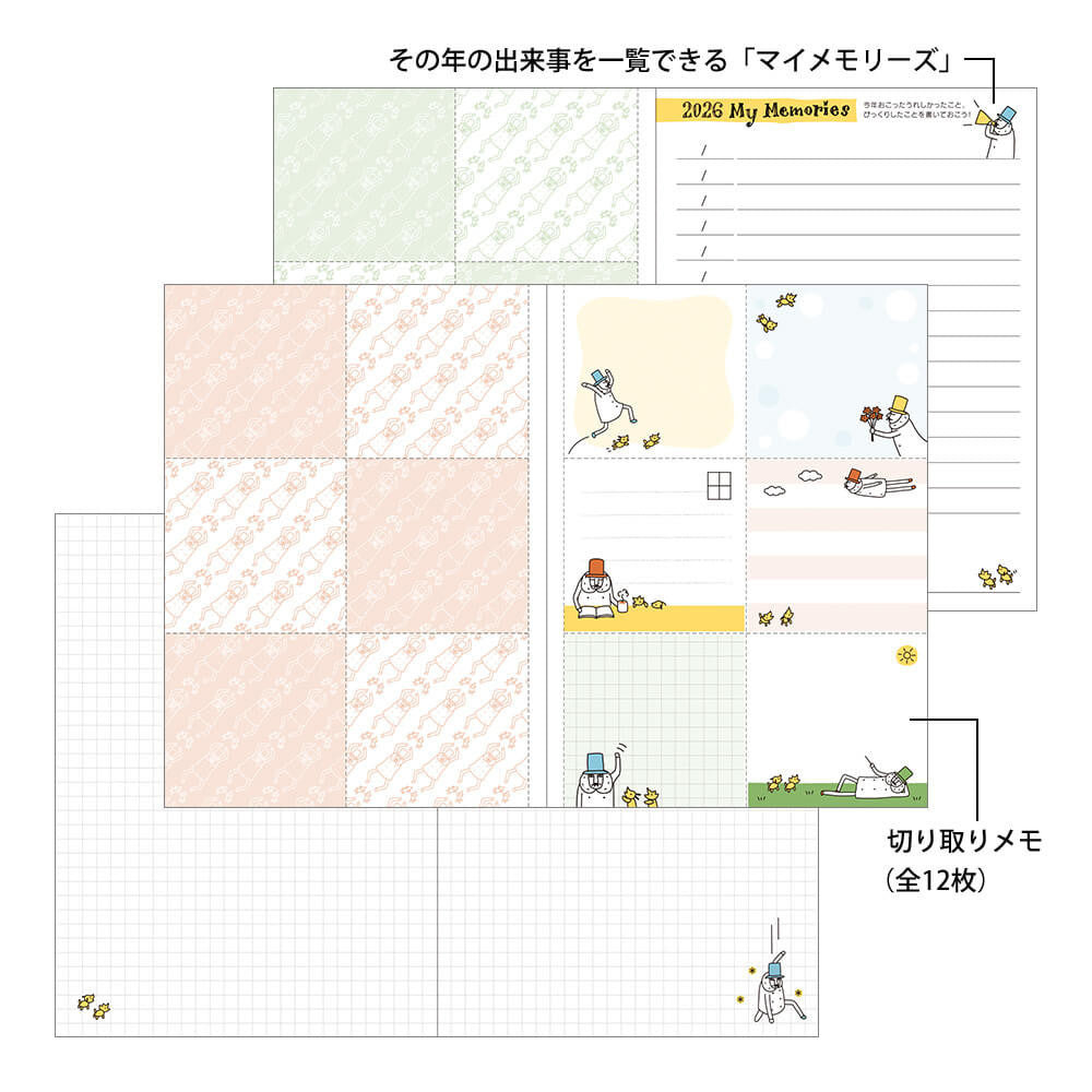Kalendarz Midori Pocket A6 2026 | Ojisan | Tygodniowy