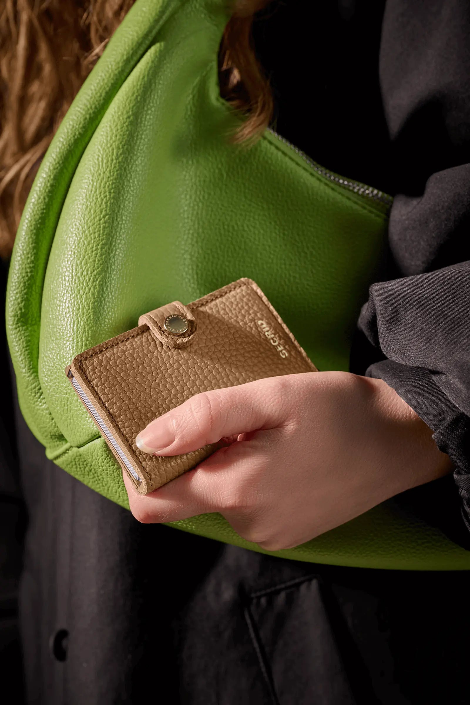 Portfel SECRID Miniwallet Pebble | Cappuccino