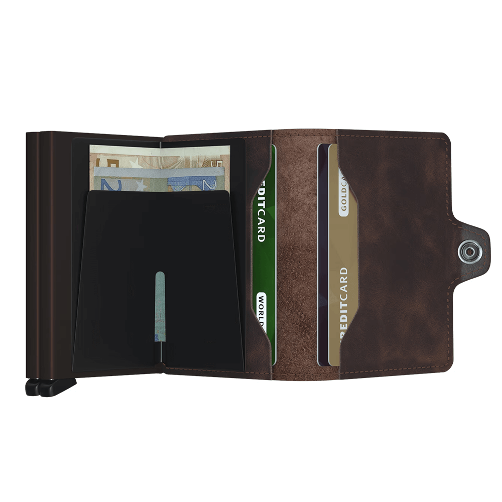 Portfel SECRID Twinwallet Vintage | Chocolate