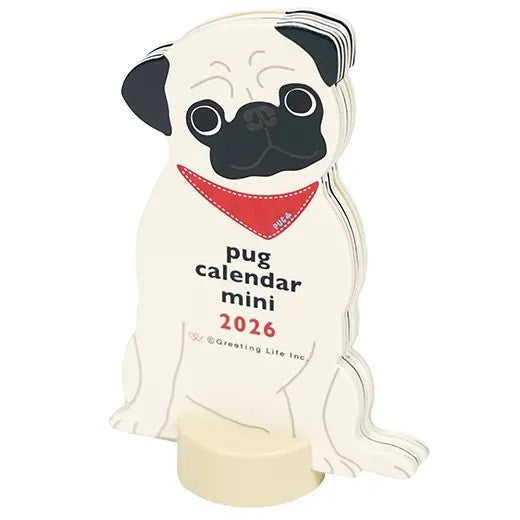 Mini kalendarz na biurko | Mops