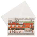 Kartka Świąteczna | Pociąg z Mikołajami
