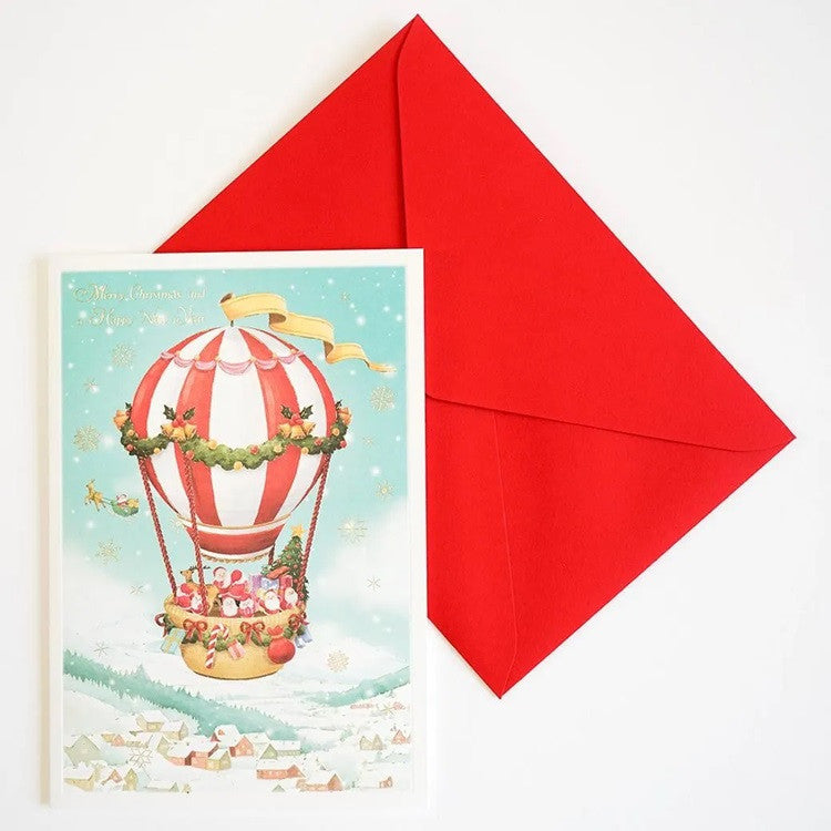 Kartka Świąteczna | Lot Balonem z Mikołajem