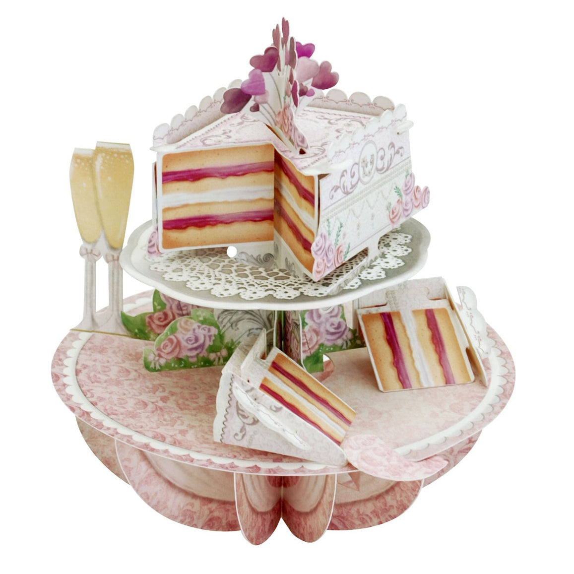 Kartka Okolicznościowa Santoro Pirouettes | Tort Weselny