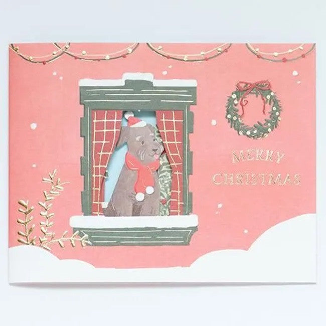 Kartka Świąteczna 3D | Świąteczne Pieski