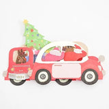 Kartka Świąteczna 3D |  Świąteczny Samochód