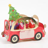 Kartka Świąteczna 3D |  Świąteczny Samochód