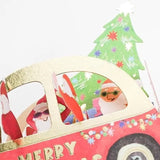 Kartka Świąteczna 3D |  Świąteczny Samochód